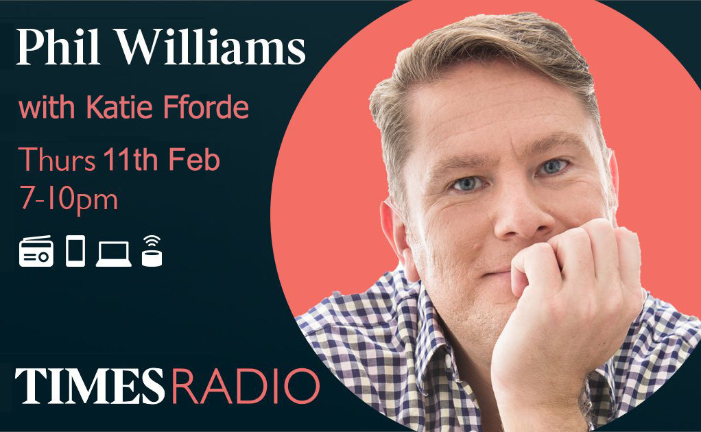 Times Radio - Phil Williams interveiws Katie Fforde (Thurs 11th Feb 2021)