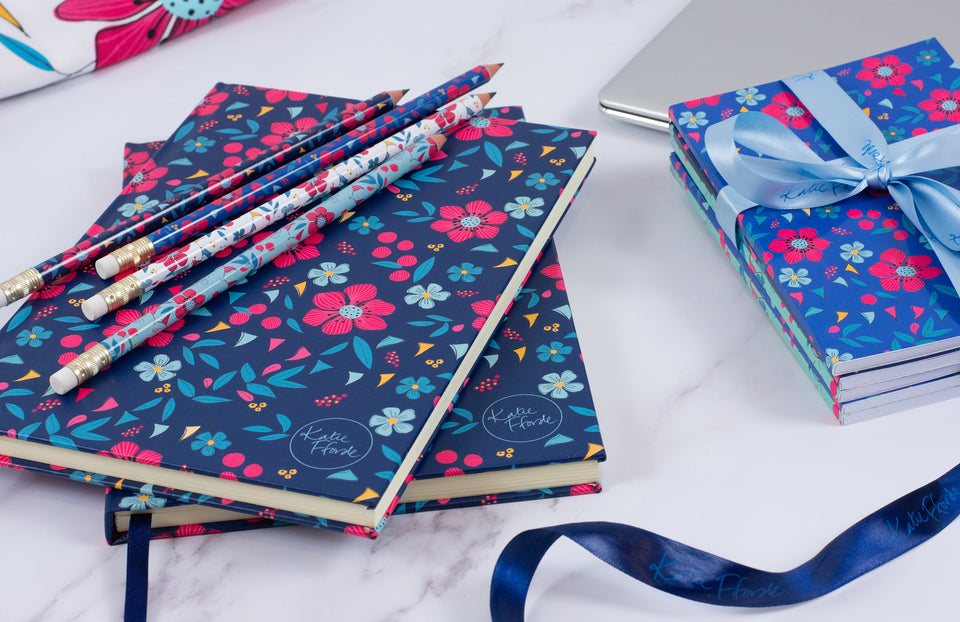 Katie Fforde stationery, notebook, pencils
