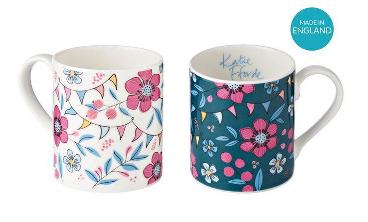 Set of Floral Mugs